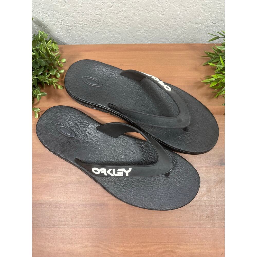 Oakley Men's B1B Flip Flop Black Sandals Size 13